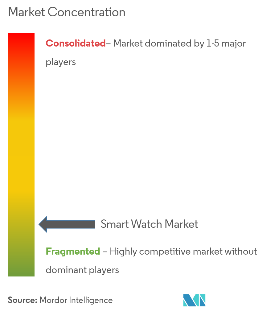 Konzentration des Smartwatch-Marktes